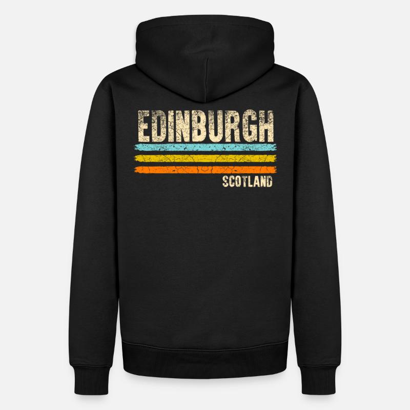 Edinburgh Écosse - Sweat à capuche Premium bio Homme - noir