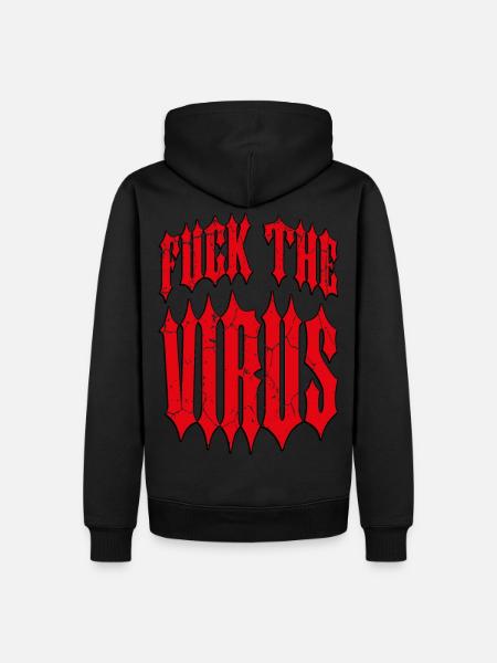 Baiser le virus - Sweat à capuche Premium bio Homme - noir