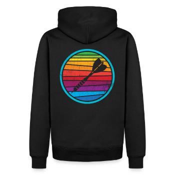 Jeu de fléchettes coloré jeu Hobby Club Nouveau - Sweat à capuche Premium bio Homme - noir - Dos - Nico (187cm)