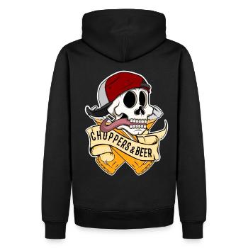 Choppers and Beer - Sweat à capuche Premium bio Homme - noir - Dos - Nico (187cm)