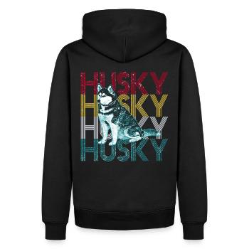 Husky - Sweat à capuche Premium bio Homme - noir - Dos - Nico (187cm)