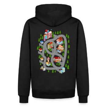 Auto Spiel Matte Papa Tag Geschenk - Männer Premium Bio Hoodie - Schwarz - Hinten - Nico (187cm)