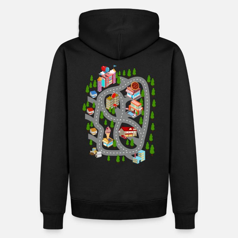 Auto Spiel Matte Papa Tag Geschenk - Männer Premium Bio Hoodie - Schwarz