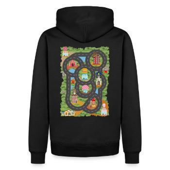 Chemise de jeu de voiture, cadeau de la fête des pères - Sweat à capuche Premium bio Homme - noir - Dos - Nico (187cm)