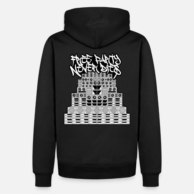 Freie Partei stirbt nie - Männer Premium Bio Hoodie - Schwarz