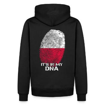 Polen ist in meiner DNA - Männer Premium Bio Hoodie - Schwarz - Hinten - Nico (187cm)