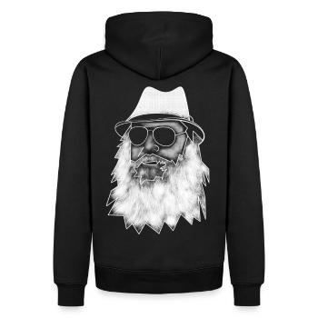Brevets de capitaine de mer A, B, C et le 6. - Sweat à capuche Premium bio Homme - noir - Dos - Nico (187cm)