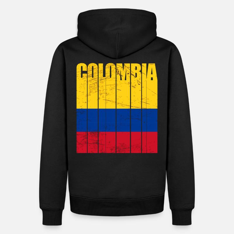 Colombie Drapeau - Sweat à capuche Premium bio Homme - noir