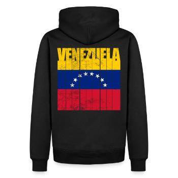 Venezuela Flagge - Männer Premium Bio Hoodie - Schwarz - Hinten - Nico (187cm)