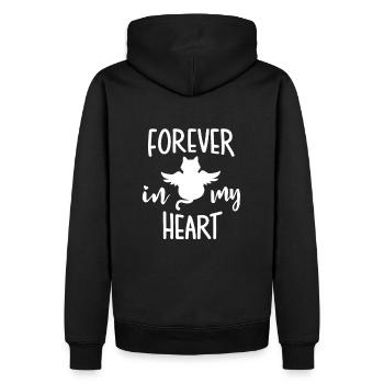 Cat dead sadness emotional gift angel heaven - Men’s Premium Organic Hoodie - black - Back - Nico (187cm)