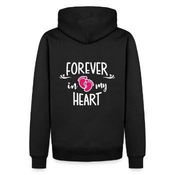 fille morte bébé amour coeur tristesse adieu mort - Sweat à capuche Premium bio Homme - noir - Dos - Nico (187cm)