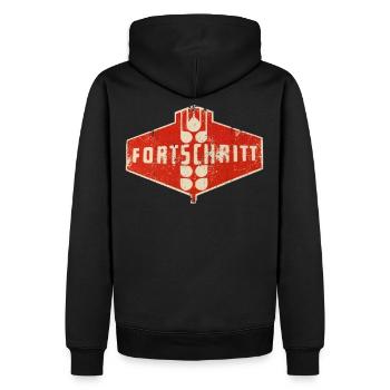 DDR Fortschritt Traktor - Landmaschinen - Männer Premium Bio Hoodie - Schwarz - Hinten - Nico (187cm)