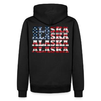 Alaska - Sweat à capuche Premium bio Homme - noir - Dos - Nico (187cm)