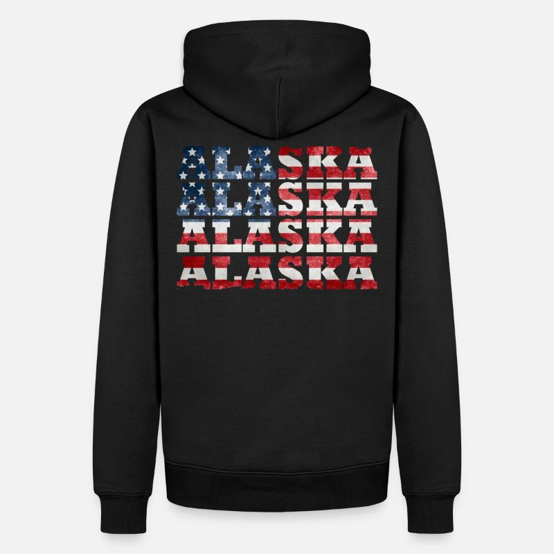Alaska - Männer Premium Bio Hoodie - Schwarz