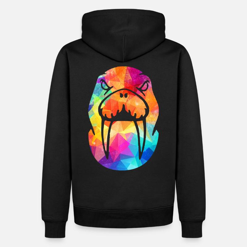 Walross - Männer Premium Bio Hoodie - Schwarz