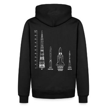Raketen Sowjetunion Russland - Männer Premium Bio Hoodie - Schwarz - Hinten - Nico (187cm)