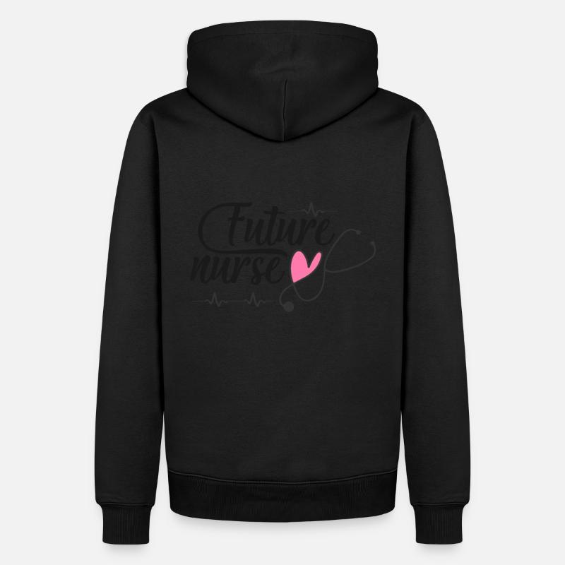 future infirmière - Sweat à capuche Premium bio Homme - noir