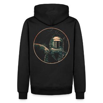 Retro Astronaut - Sweat à capuche Premium bio Homme - noir - Dos - Nico (187cm)