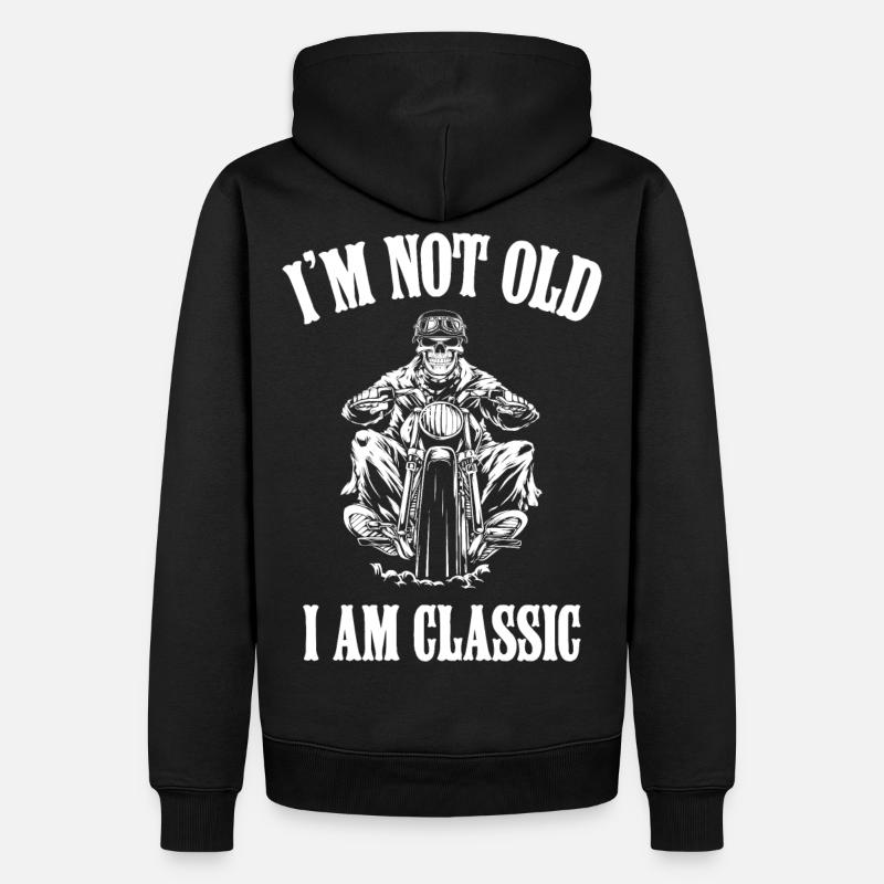 Classic Biker - Sweat à capuche Premium bio Homme - noir