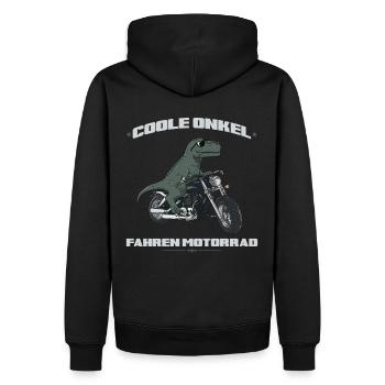 Coole Onkel fahren Motorrad für besten Biker Onkel - Männer Premium Bio Hoodie - Schwarz - Hinten - Nico (187cm)