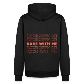 Rave avec moi - Sweat à capuche Premium bio Homme - noir - Dos - Nico (187cm)