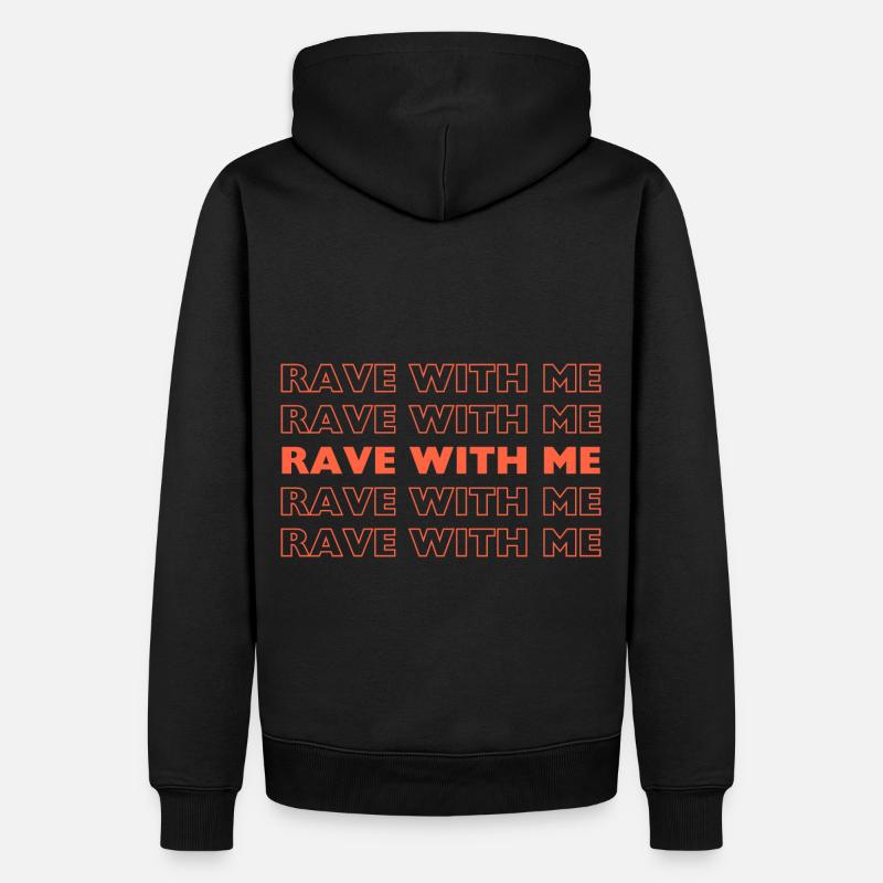 Rave With me - Männer Premium Bio Hoodie - Schwarz