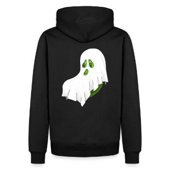 GhostBean - Männer Premium Bio Hoodie - Schwarz - Hinten - Nico (187cm)