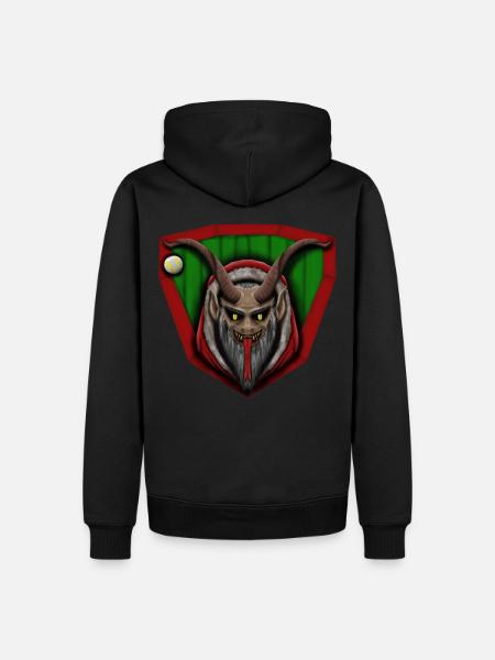 KrampusCoatOfArms - Männer Premium Bio Hoodie - Schwarz