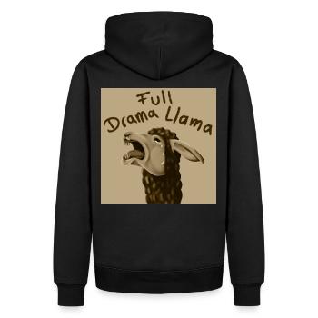 FullDramaLlamaWanted - Sweat à capuche Premium bio Homme - noir - Dos - Nico (187cm)