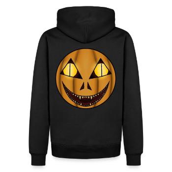 Jack o Lantern Monster - Männer Premium Bio Hoodie - Schwarz - Hinten - Nico (187cm)