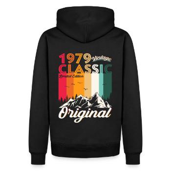 Original 1979 43ème Anniversaire Cadeau Hommes Femmes - Sweat à capuche Premium bio Homme - noir - Dos - Nico (187cm)