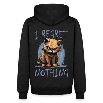 Chat Chats Evil Cat Meow Cool Kitty - Sweat à capuche Premium bio Homme - noir - Dos - Nico (187cm)