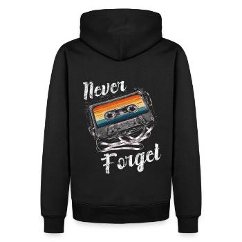 N’oubliez jamais - Rétro Cassette Vibes - Sweat à capuche Premium bio Homme - noir - Dos - Nico (187cm)