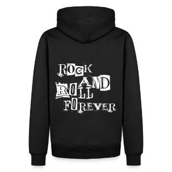 Rock and Roll Forever - Rock éternel - Sweat à capuche Premium bio Homme - noir - Dos - Nico (187cm)