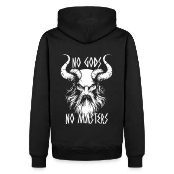 Pas de dieux pas de maîtres Dark Gothique Démon Art - Sweat à capuche Premium bio Homme - noir - Dos - Nico (187cm)