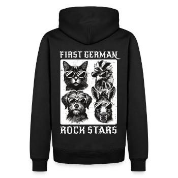 Bremen Town Musicians German Fairy Tales - Men’s Premium Organic Hoodie - black - Back - Nico (187cm)