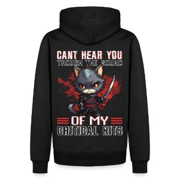 Gamer Cat RPG Gaming PC Games Role Playing Game - Men’s Premium Organic Hoodie - black - Back - Nico (187cm)