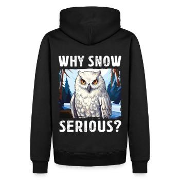 Owl Snowy Owl White Barn Owl Funny Saying - Men’s Premium Organic Hoodie - black - Back - Nico (187cm)