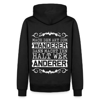 Beamte Beamten Spruch Öffentlicher Dienst - Männer Premium Bio Hoodie - Schwarz - Hinten - Nico (187cm)