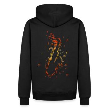 Saxophone Saxophone Saxophonistes - Sweat à capuche Premium bio Homme - noir - Dos - Nico (187cm)