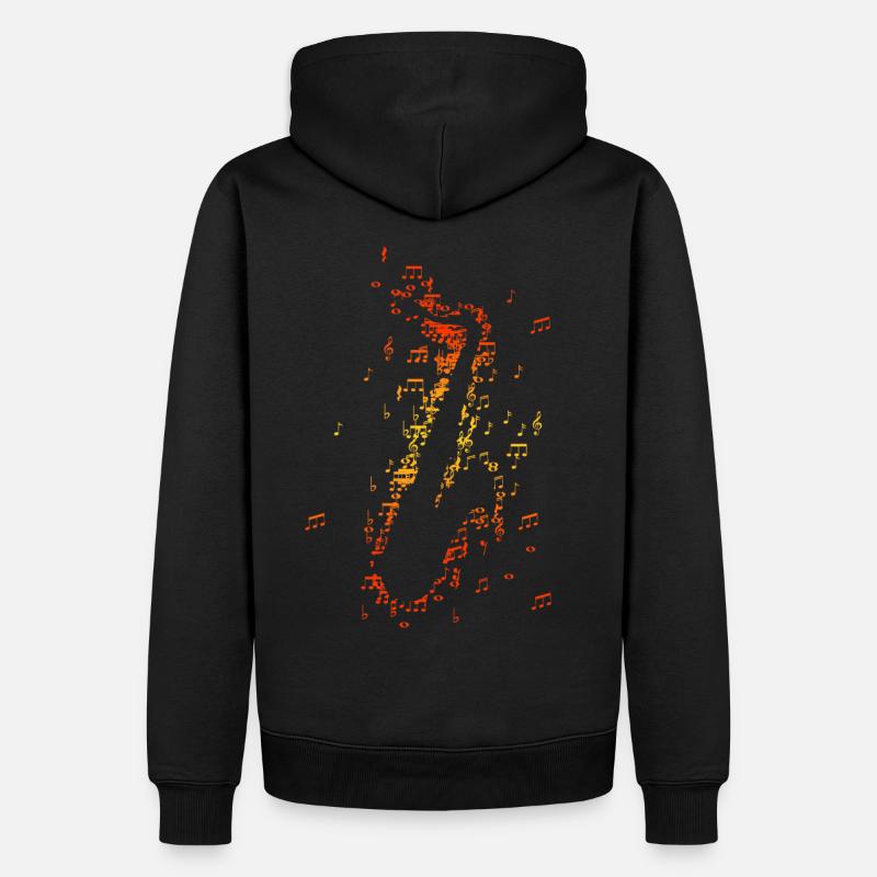 Saxophone Saxophone Saxophonistes - Sweat à capuche Premium bio Homme - noir