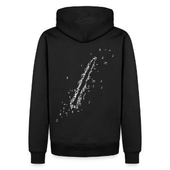 Clarinette Clarinettes Notes de musique Instrument à vent - Sweat à capuche Premium bio Homme - noir - Dos - Nico (187cm)