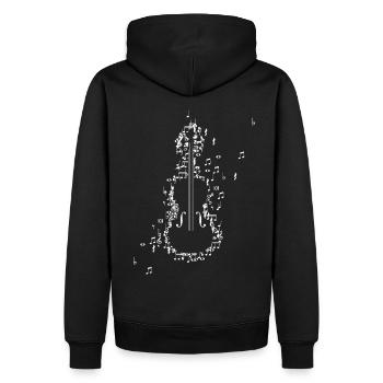 Violin Violins Violins Musical notes - Men’s Premium Organic Hoodie - black - Back - Nico (187cm)