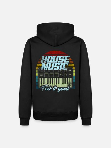House Music - Men’s Premium Organic Hoodie - black