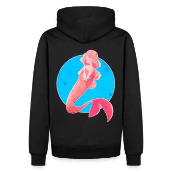 Süsses Meerjungfrau Mädchen - Männer Premium Bio Hoodie - Schwarz - Hinten - Nico (187cm)