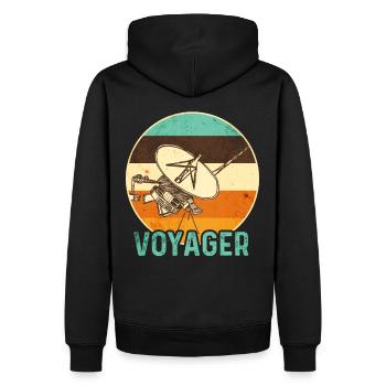 Sonde spatiale Voyager - Sweat à capuche Premium bio Homme - noir - Dos - Nico (187cm)