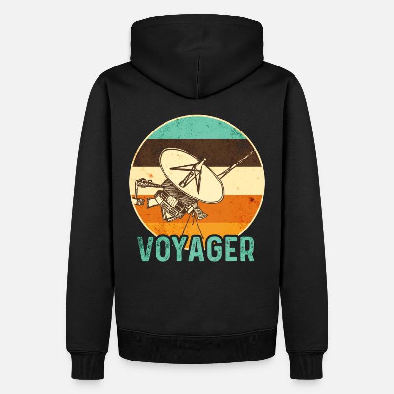 Sonde spatiale Voyager - Sweat à capuche Premium bio Homme - noir
