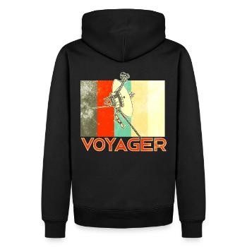 Voyager Raumsonde - Männer Premium Bio Hoodie - Schwarz - Hinten - Nico (187cm)