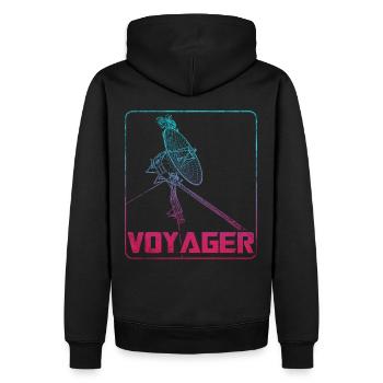 Sonde spatiale Voyager - Sweat à capuche Premium bio Homme - noir - Dos - Nico (187cm)