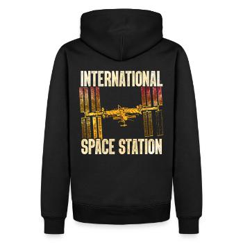 ISS - Station spatiale internationale - Sweat à capuche Premium bio Homme - noir - Dos - Nico (187cm)